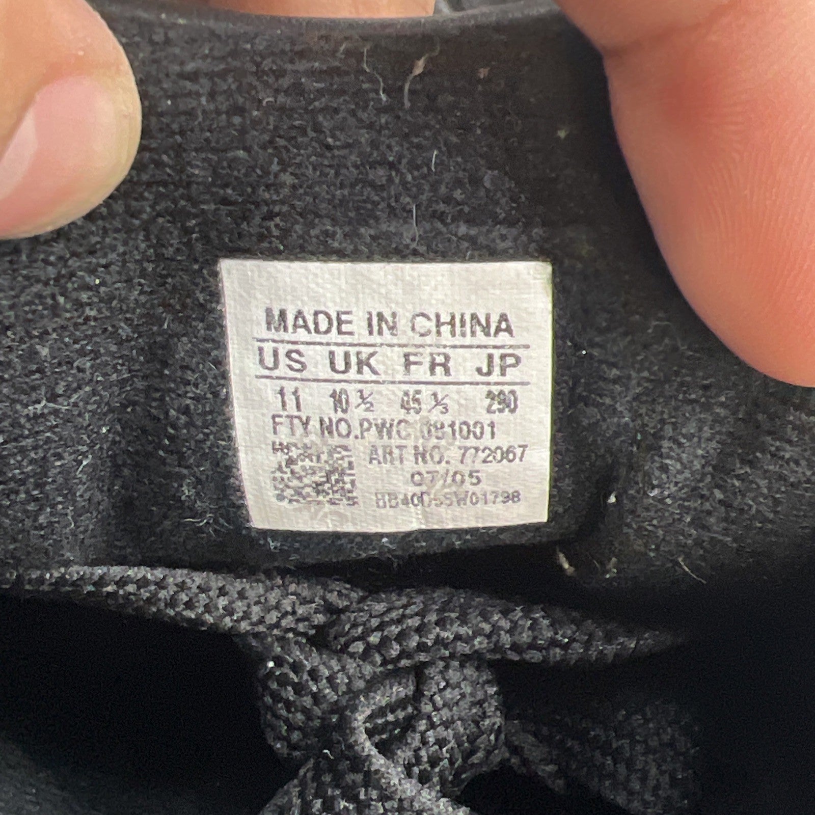 Size 11 - Adidas Super Star II CBlack/CBlack Originals (772067)