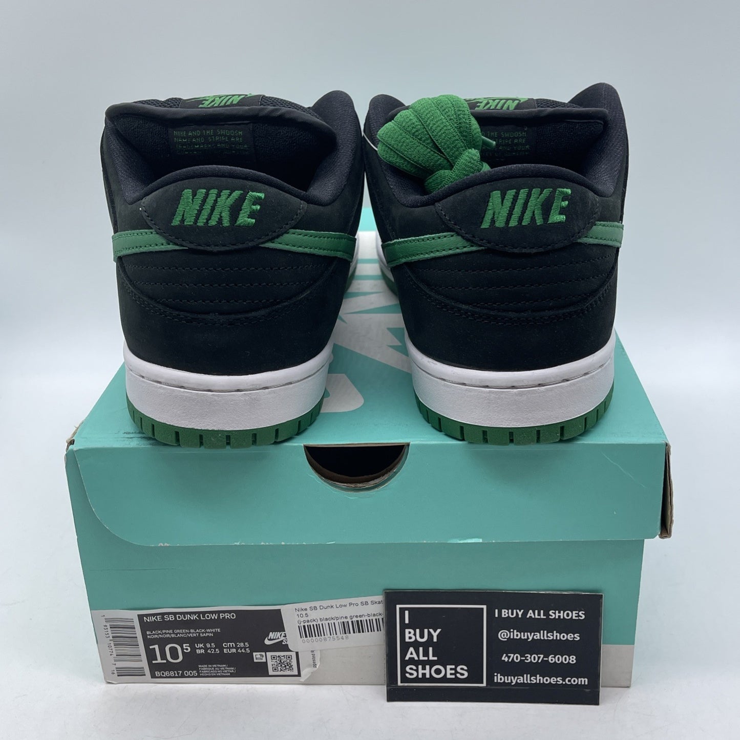 Size 10.5 - Nike Dunk Pro SB Low Black Pine (BQ6817-005)