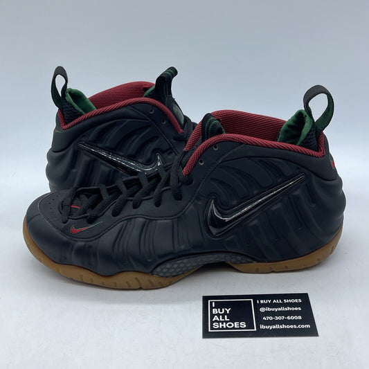 Size 9.5 - Nike Foamposite Pro Gucci Black Red Green Leather (624041-004)