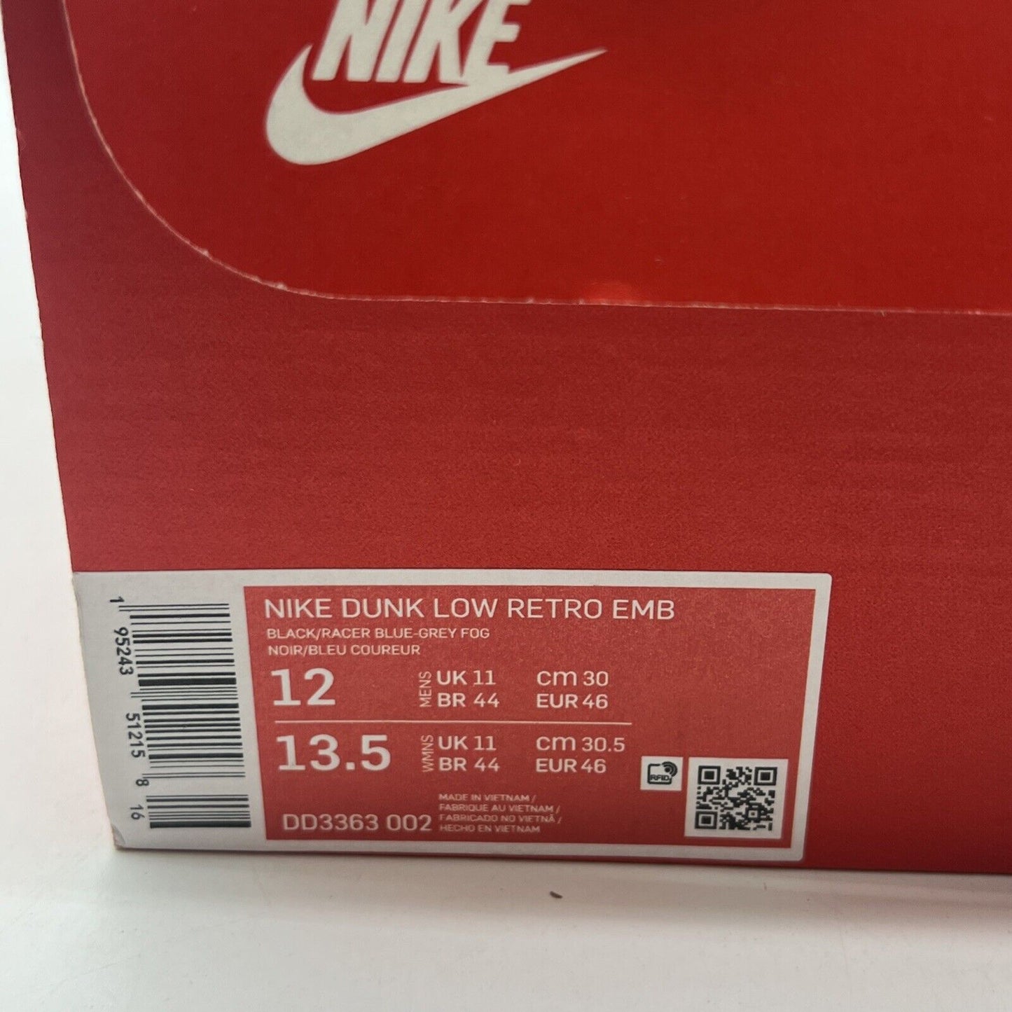 Size 12 - Nike NBA x Dunk EMB Low 75th Anniversary - Knicks (DD3363-002)