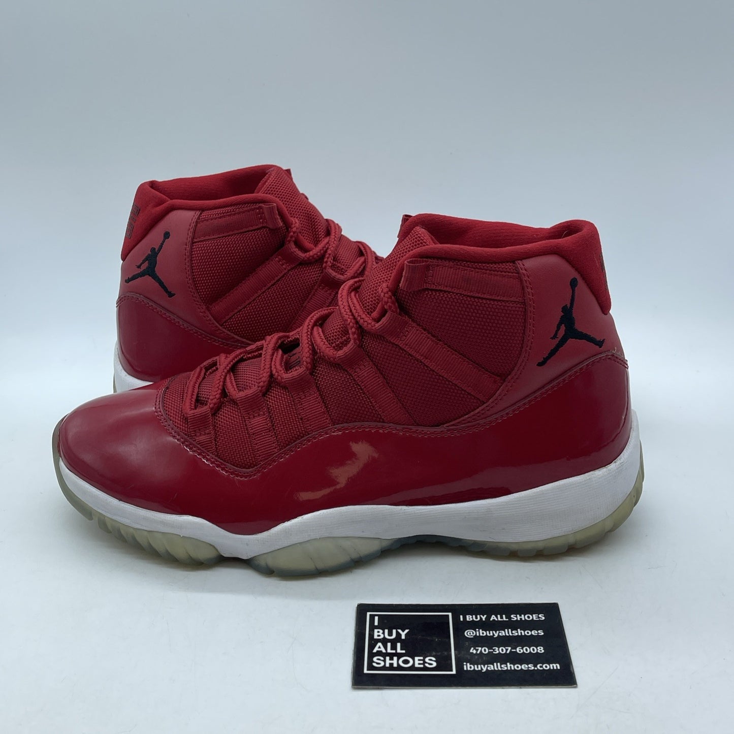 Size 9.5 - Jordan 11 Retro High Win Like '96 Red Black Suede (378037-623)
