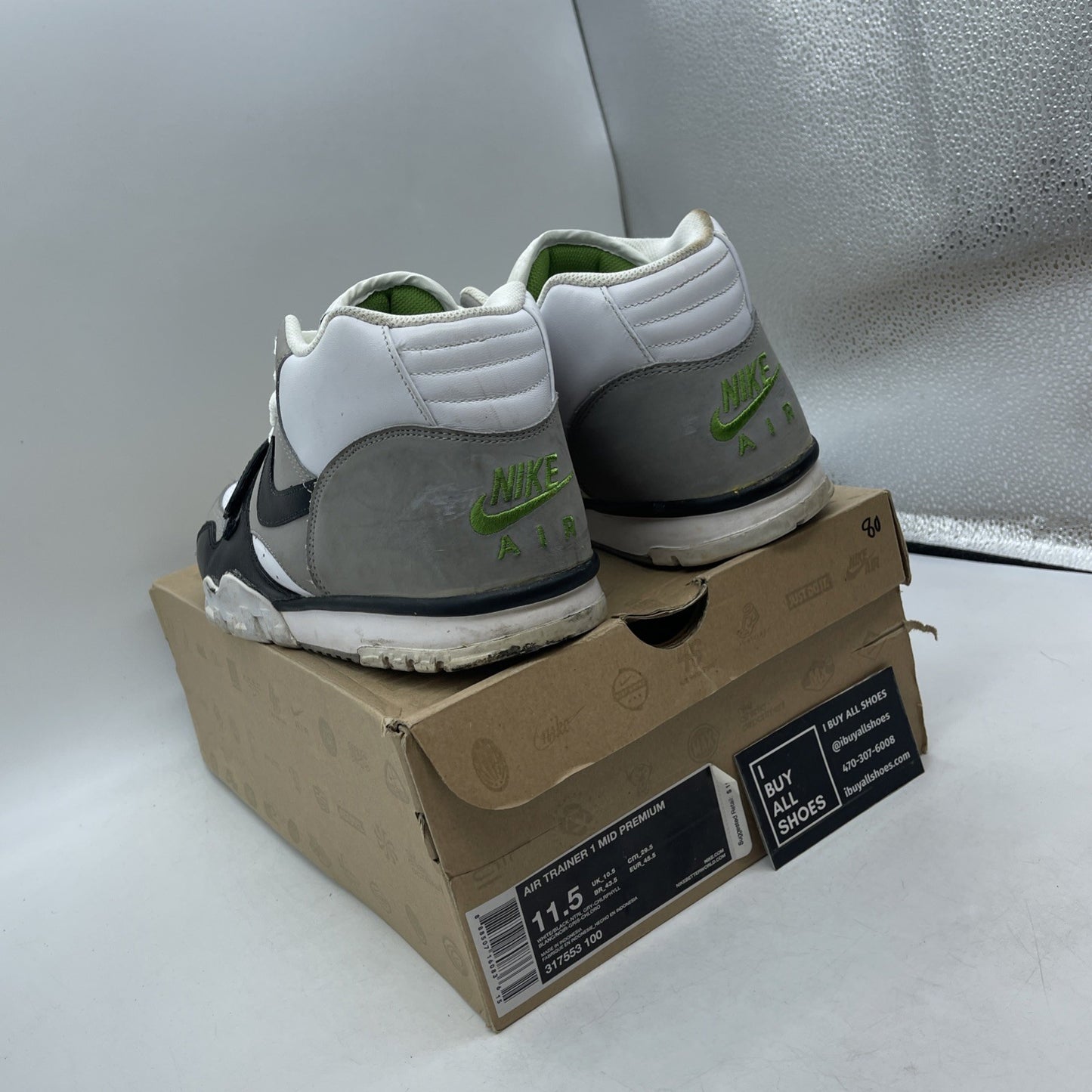 Size 11.5 - Nike Air Trainer 1 Premium Mid Chlorophyll (317553-100)