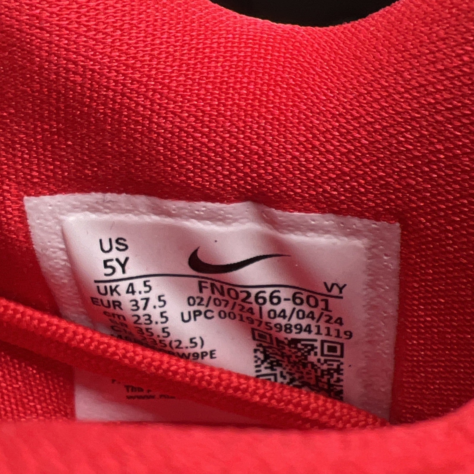 Size 5Y - Nike Kobe 8 University Red Basketball Sneakers (FN0266-601)