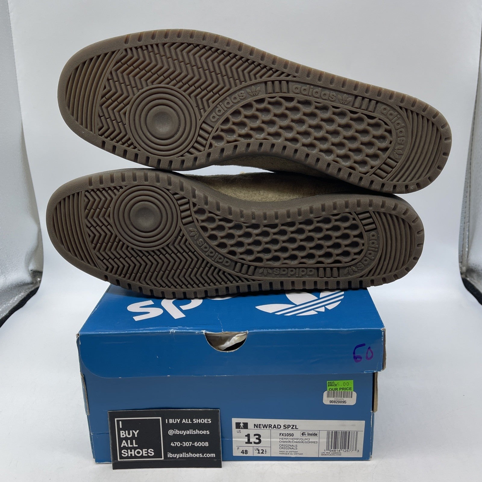 Size 13 - Adidas Newrad SPZL Hemp Gum (FX1050)
