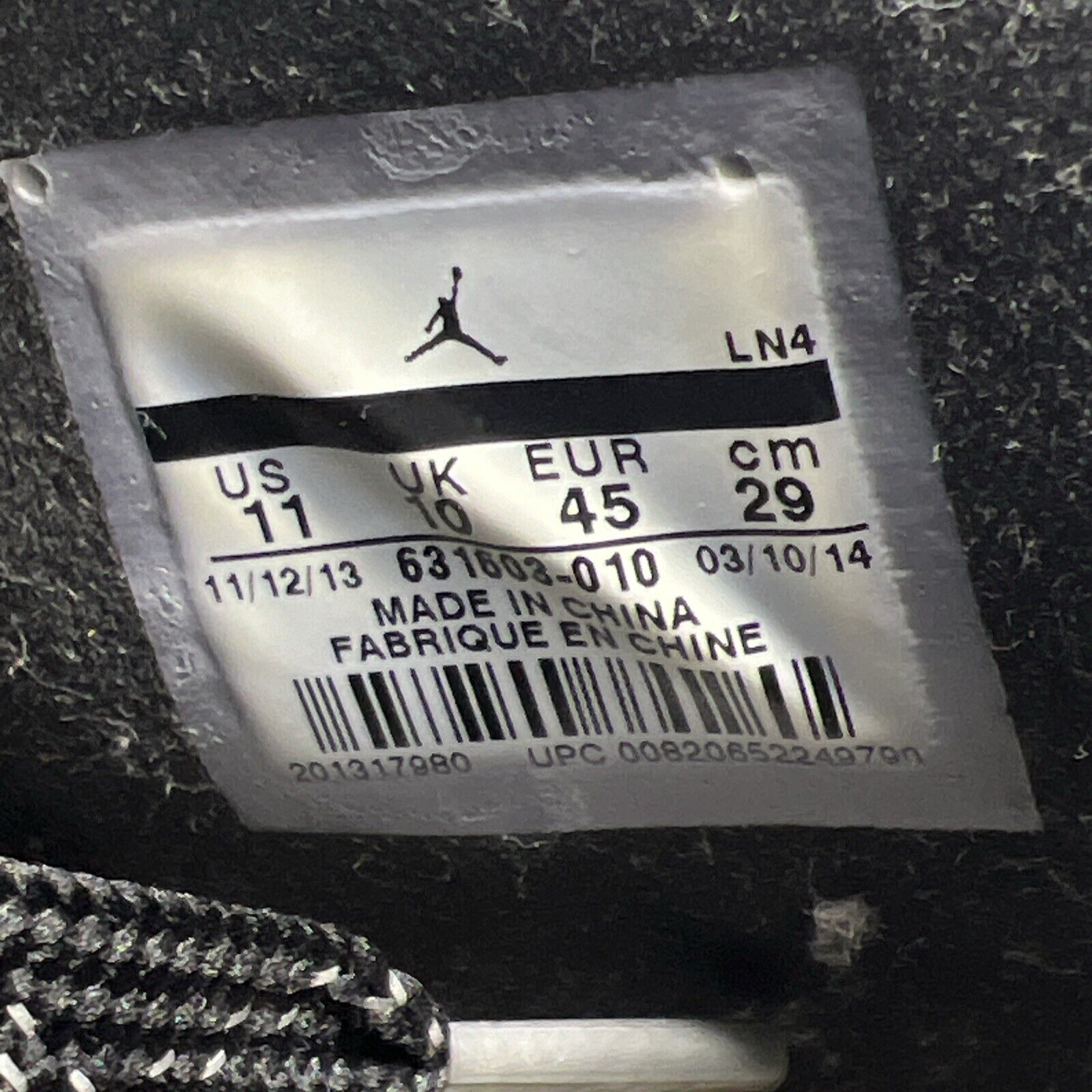 Size 11 - Air Jordan 3 5Lab3 Reflective Black (631603-010)