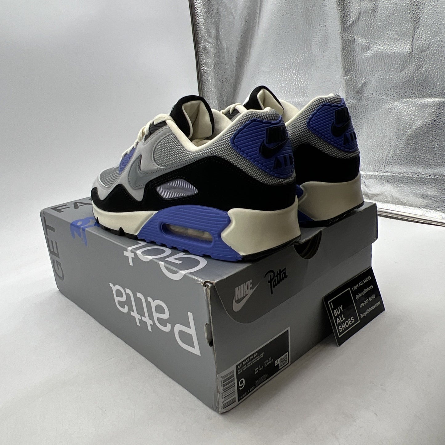 Size 9 - Nike Patta x Air Max 90 SP Sapphire (HF8814-002)