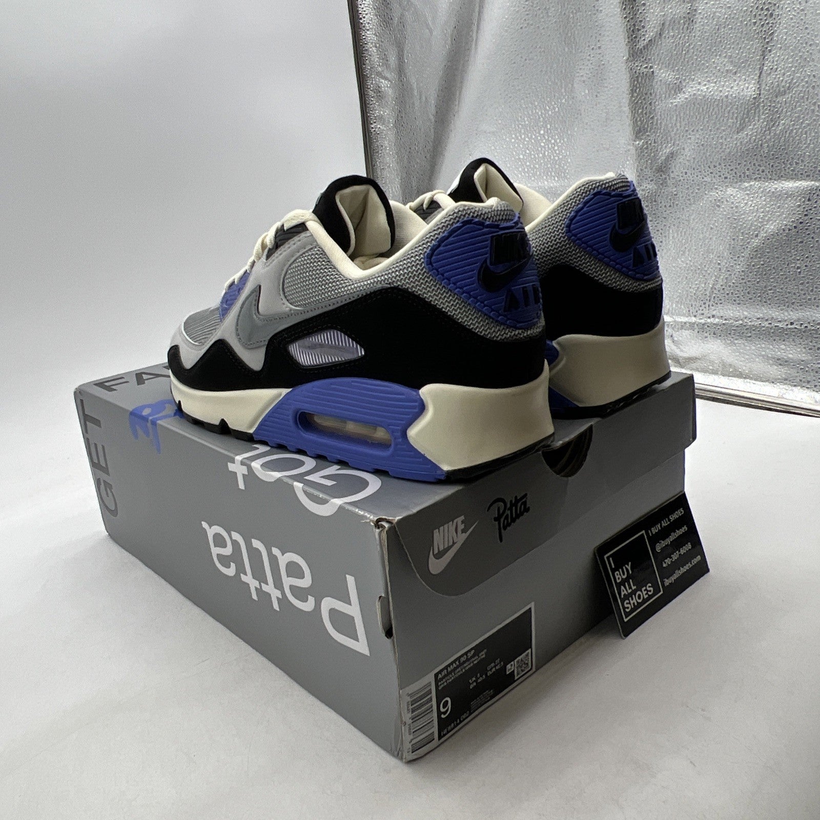 Size 9 - Nike Patta x Air Max 90 SP Sapphire (HF8814-002)