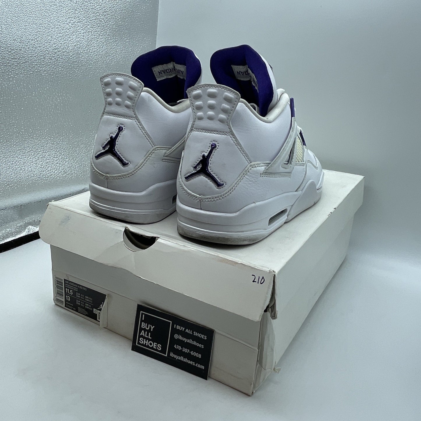 Size 11.5 - Air Jordan 4 Retro Mid Purple Metallic (CT8527-115)