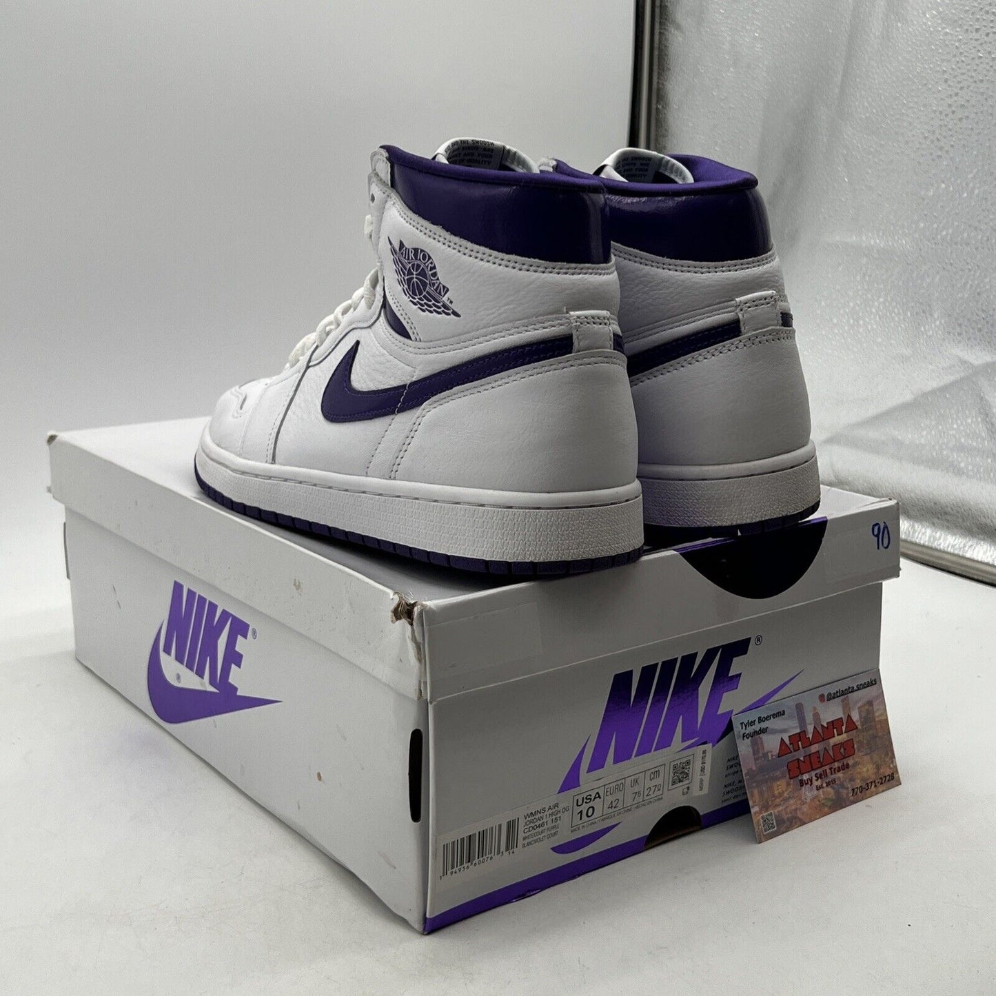 Size 10 - Air Jordan 1 OG High Court Purple W (CD0461-151)