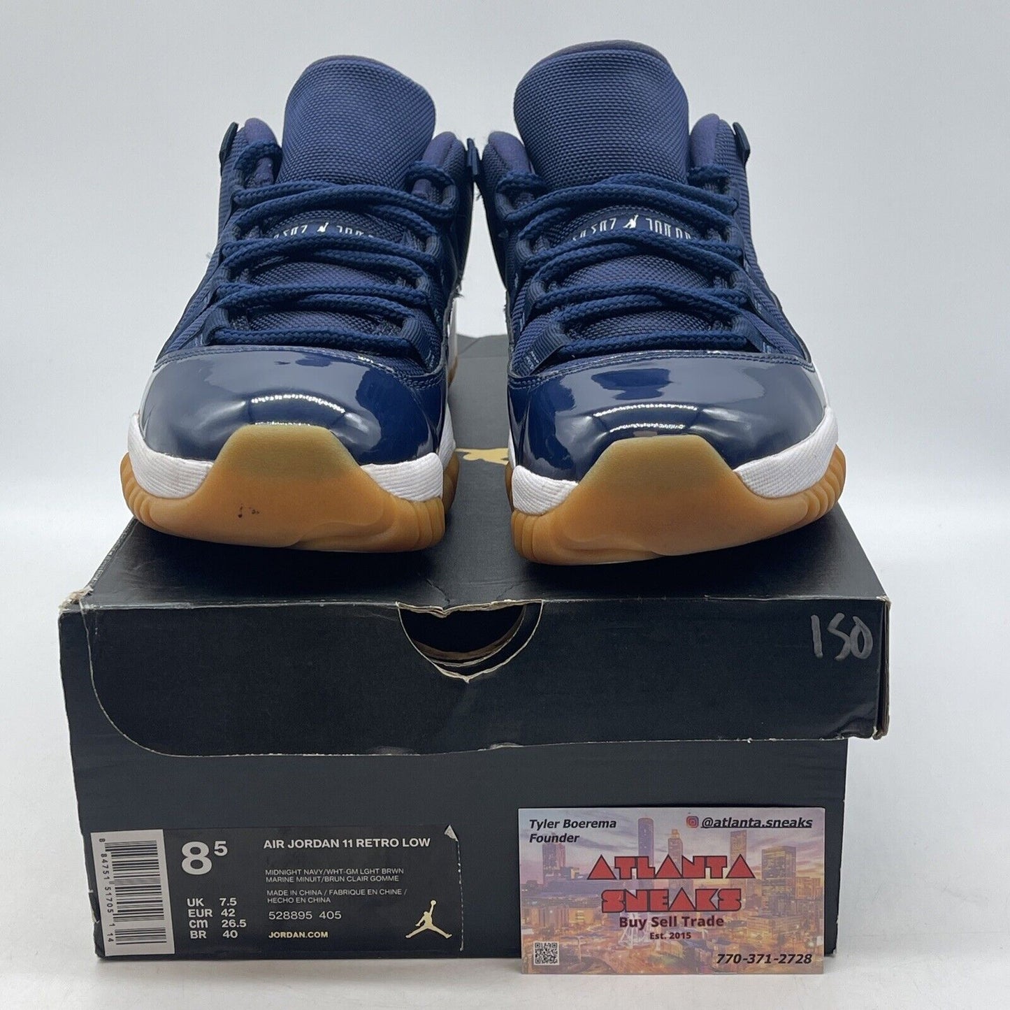 Size 8.5 - Air Jordan 11 Retro Low Navy Gum White (528895-405)