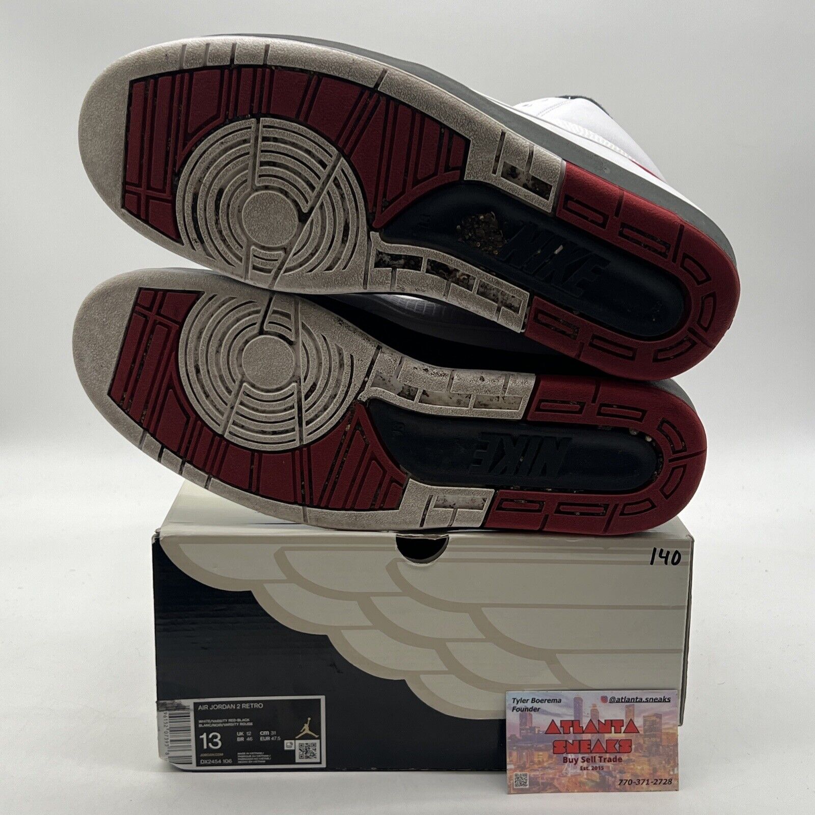 Size 13 - Jordan 2 Retro Mid Chicago Black White Red (DX2454-106)