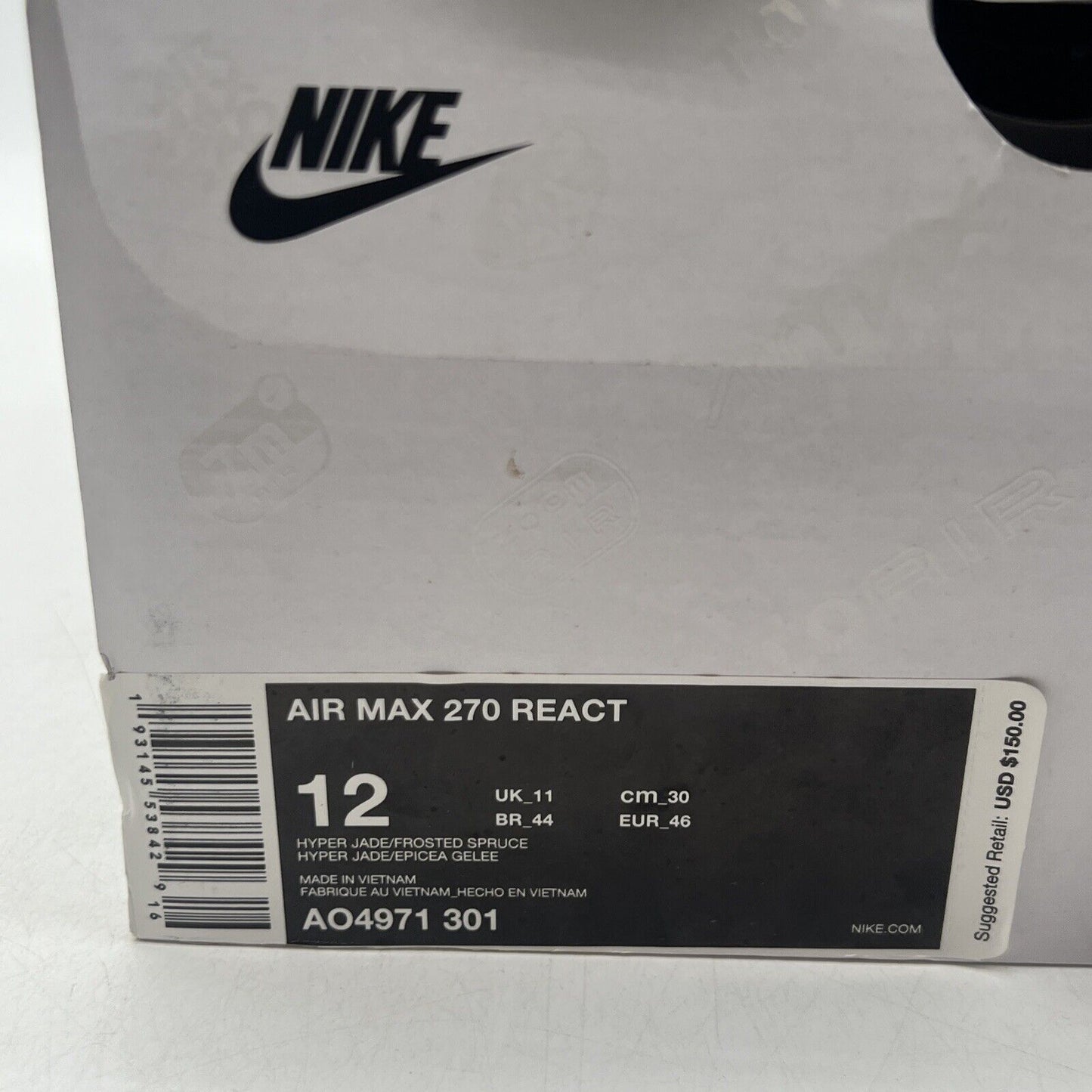 Size 12 - Nike Air Max 270 React Psychedelic Art (AO4971-301)