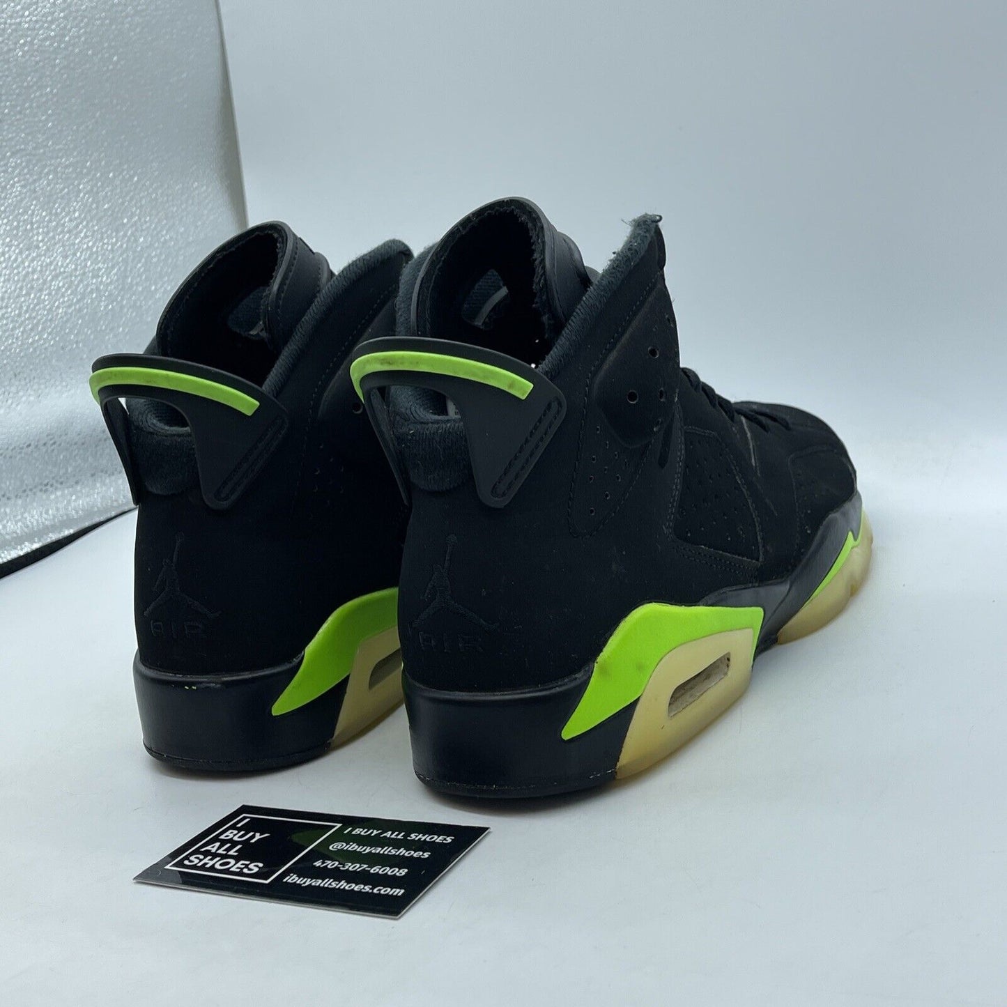 Size 9 - Jordan 6 Retro Electric Green 2021 Black Suede Rubber (CT8529-003)