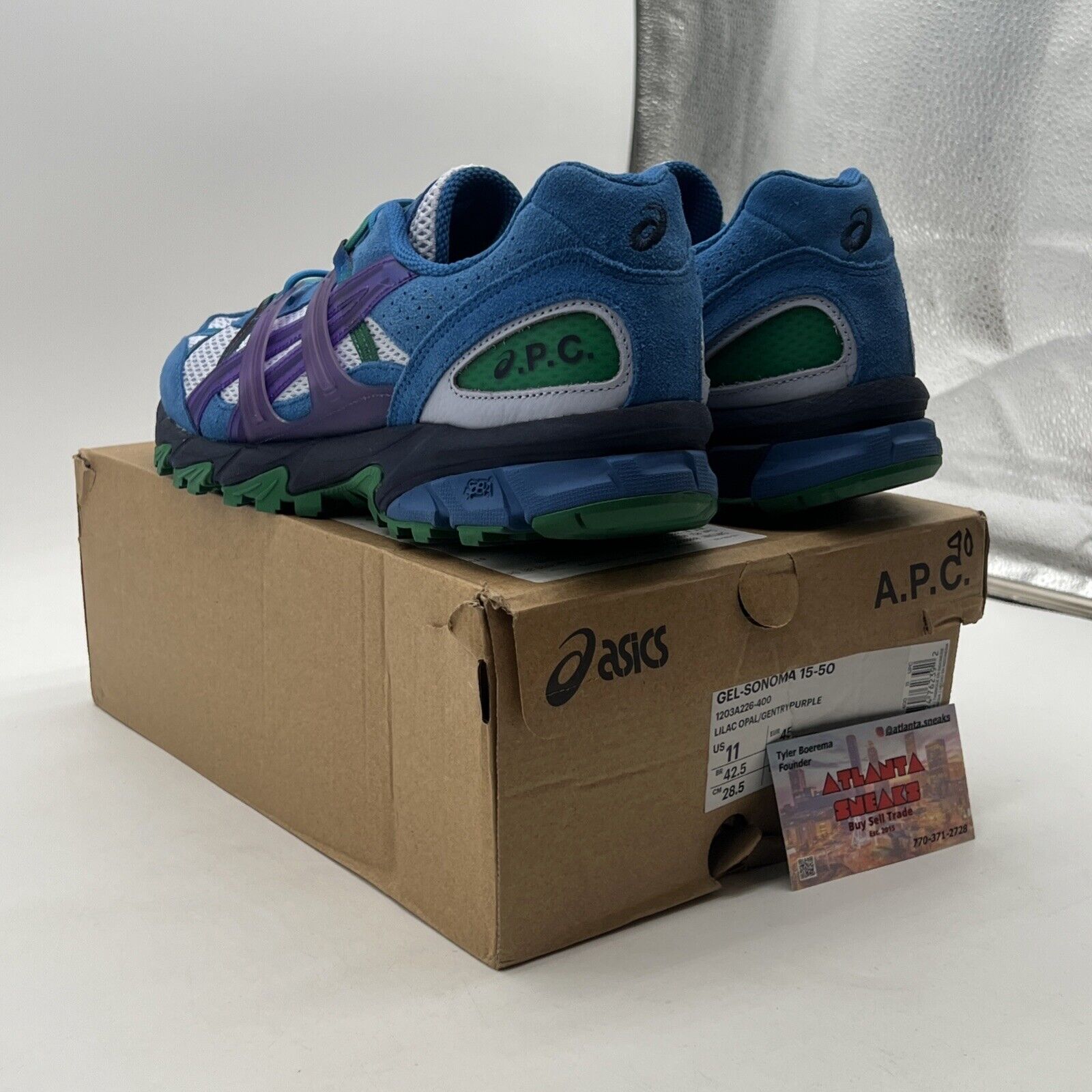 Size 11 - ASICS A.P.C. x Gel Sonoma 15-50 Lilac Opal (1203A226-400)