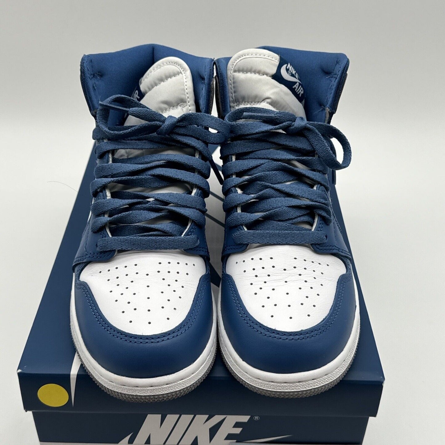 Air Jordan 1 Retro High OG GS 6.5Y Storm Blue True OG All With Box Navy Grey Sue