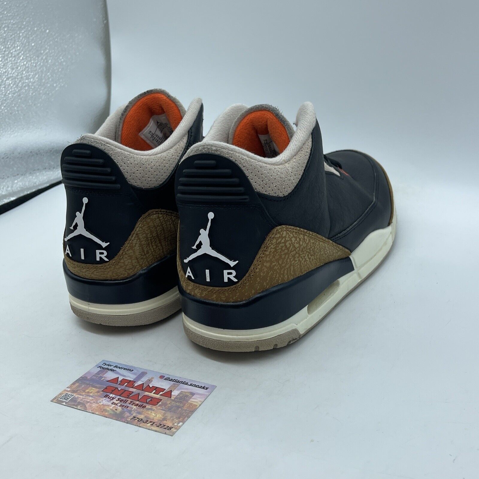 Size 12 - Jordan 3 Retro Desert Elephant Black Leather Brown Suede (CT8532-008)
