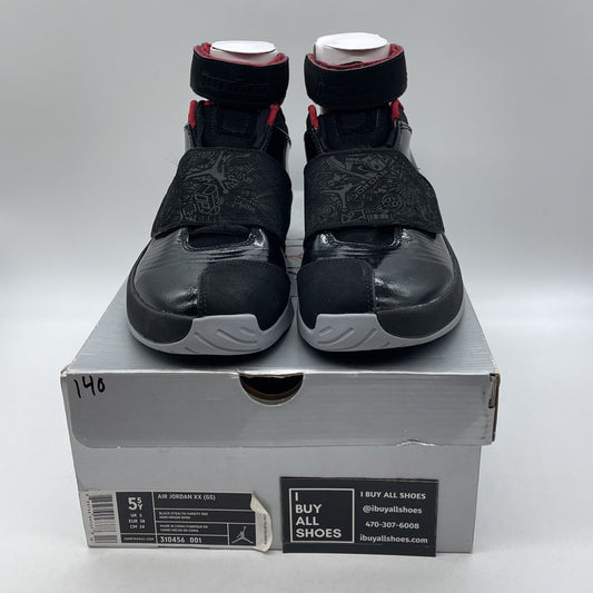 Size 5.5Y (GS) - Air Jordan 20 OG 2005 Mid Stealth Black Leather (310456-001)