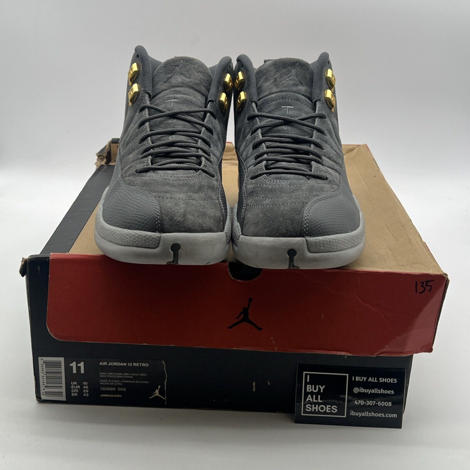 Size 11 - Air Jordan 12 Retro Dark Grey (130690-005)