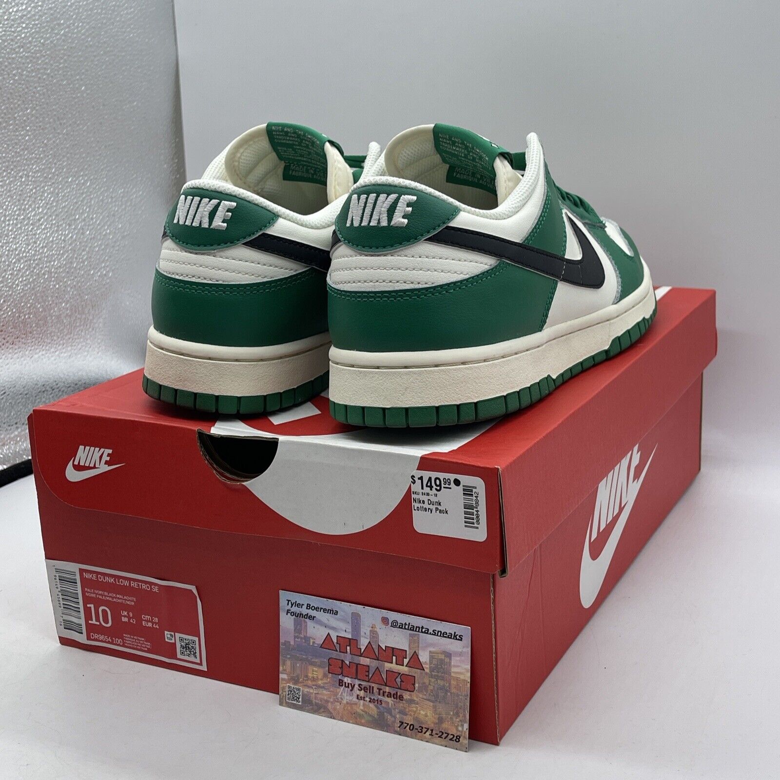 Size 10 - Nike Dunk Low SE Lottery Pack Malachite White Leather  (DR9654-100)