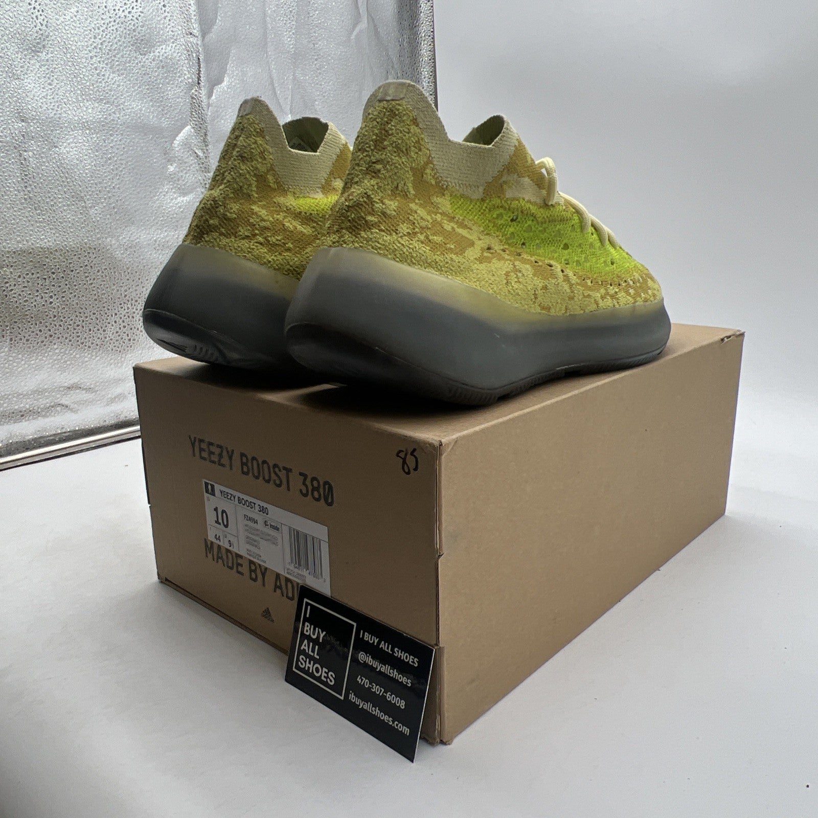 Size 10 - adidas Yeezy Boost 380 Hylte Glow (FZ4994)