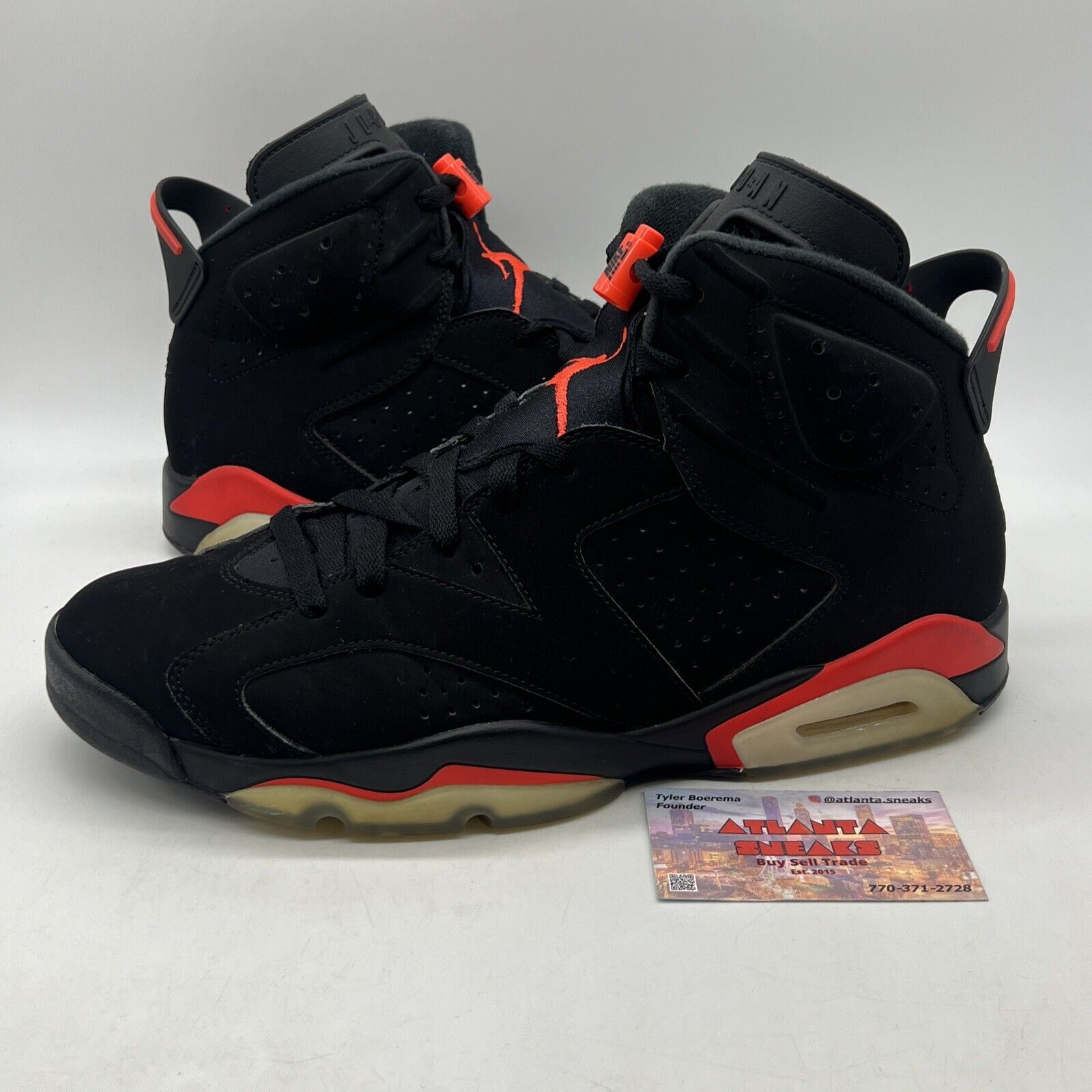 Size 11.5 - Jordan 6 Retro Mid Infrared Black Infrared Icey (384664-060)