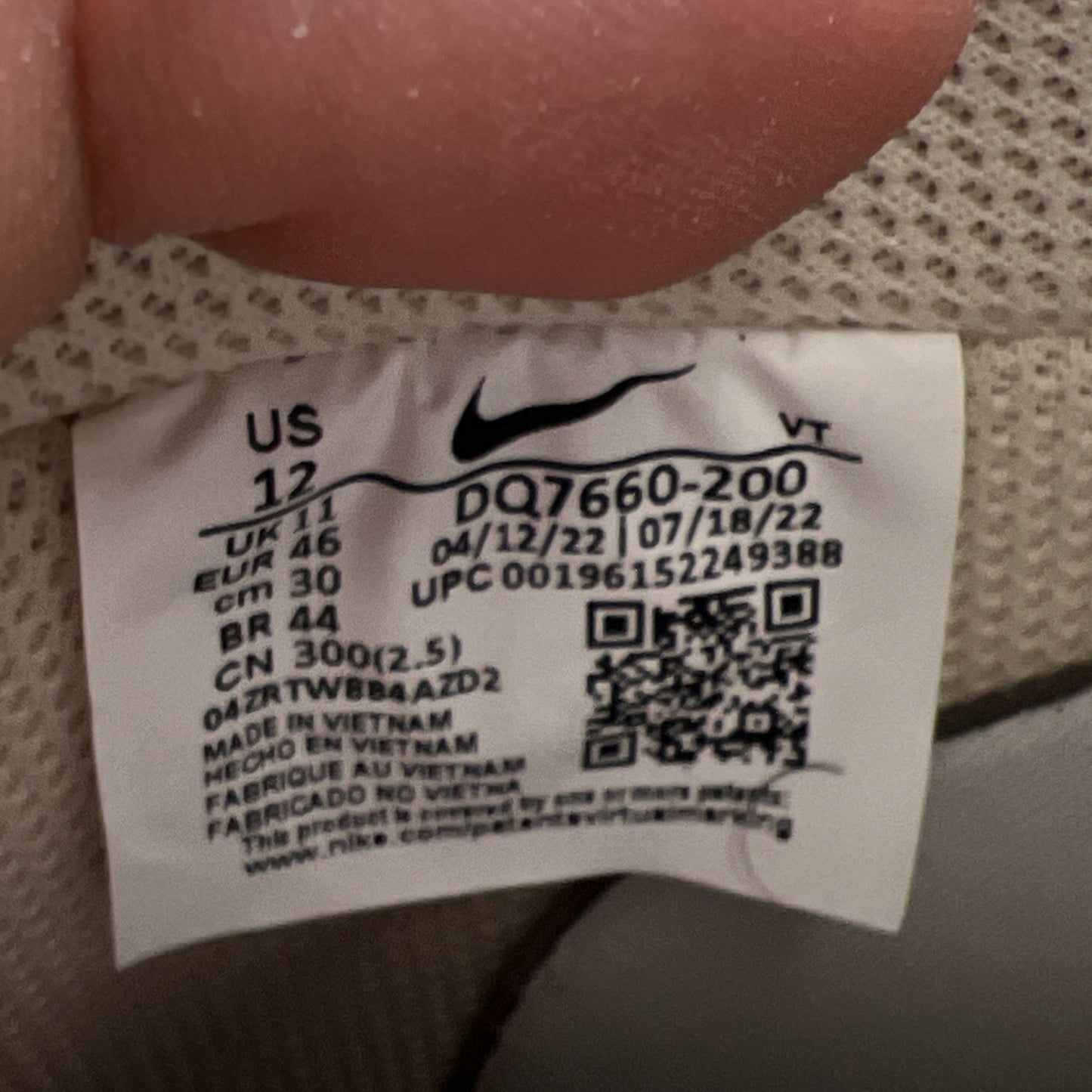 Size 12 - Nike Air Force 1 '07 LV8 EMB Inspected By Swoosh (DQ7660-200)