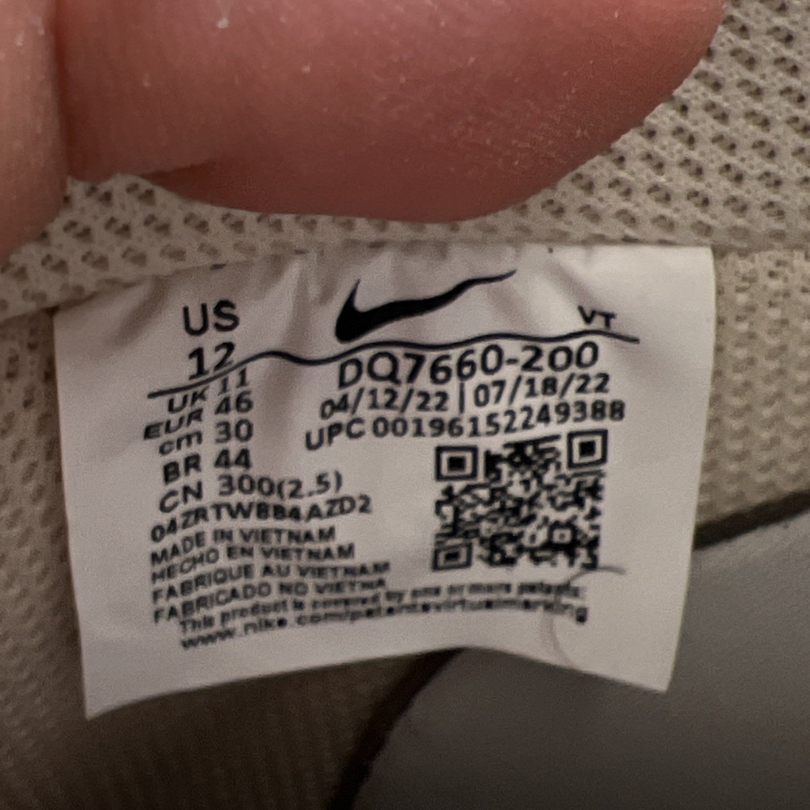 Size 12 - Nike Air Force 1 '07 LV8 EMB Inspected By Swoosh (DQ7660-200)