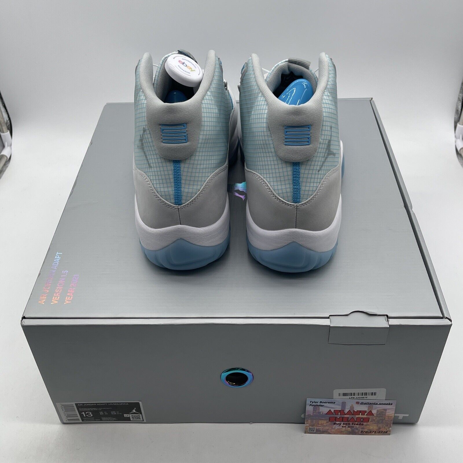 Size 13 - Air Jordan 11 Adapt Legend Blue Grey White Suede Leather (DO6365-001)
