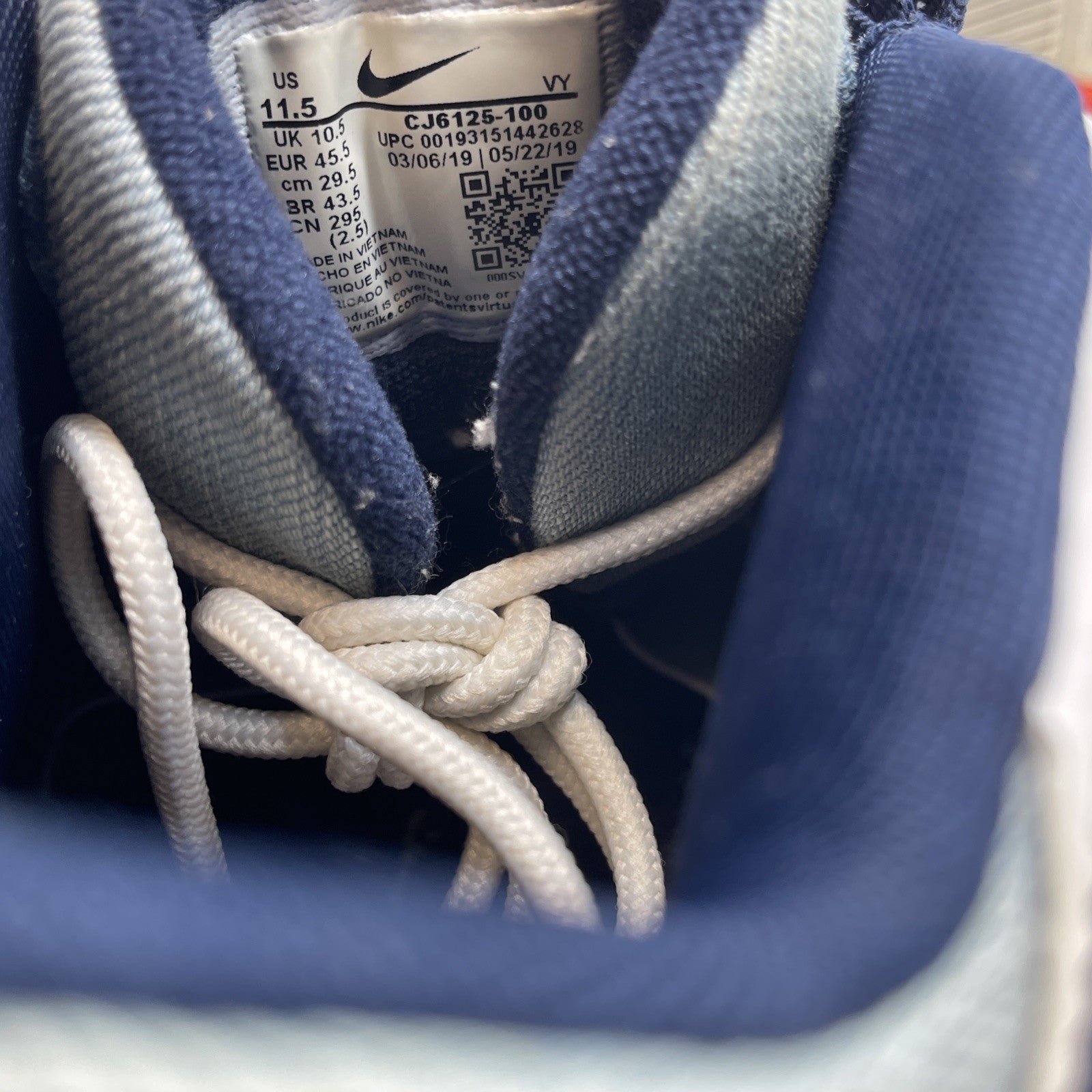 Size 11.5 - Nike Air More Uptempo 96 Denim White Blue Suede (CJ6125-100)