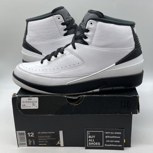 Size 12 - Air Jordan 2 Retro Wing It Black White Leather (834272-103)