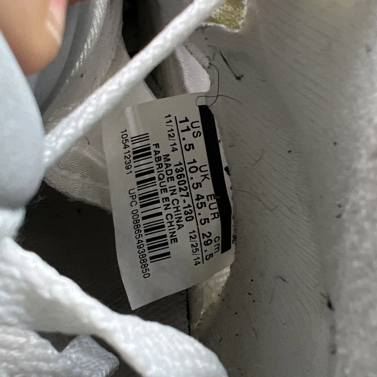 Size 11.5 - Air Jordan 5 Retro 2015 White Metallic (136027-130)
