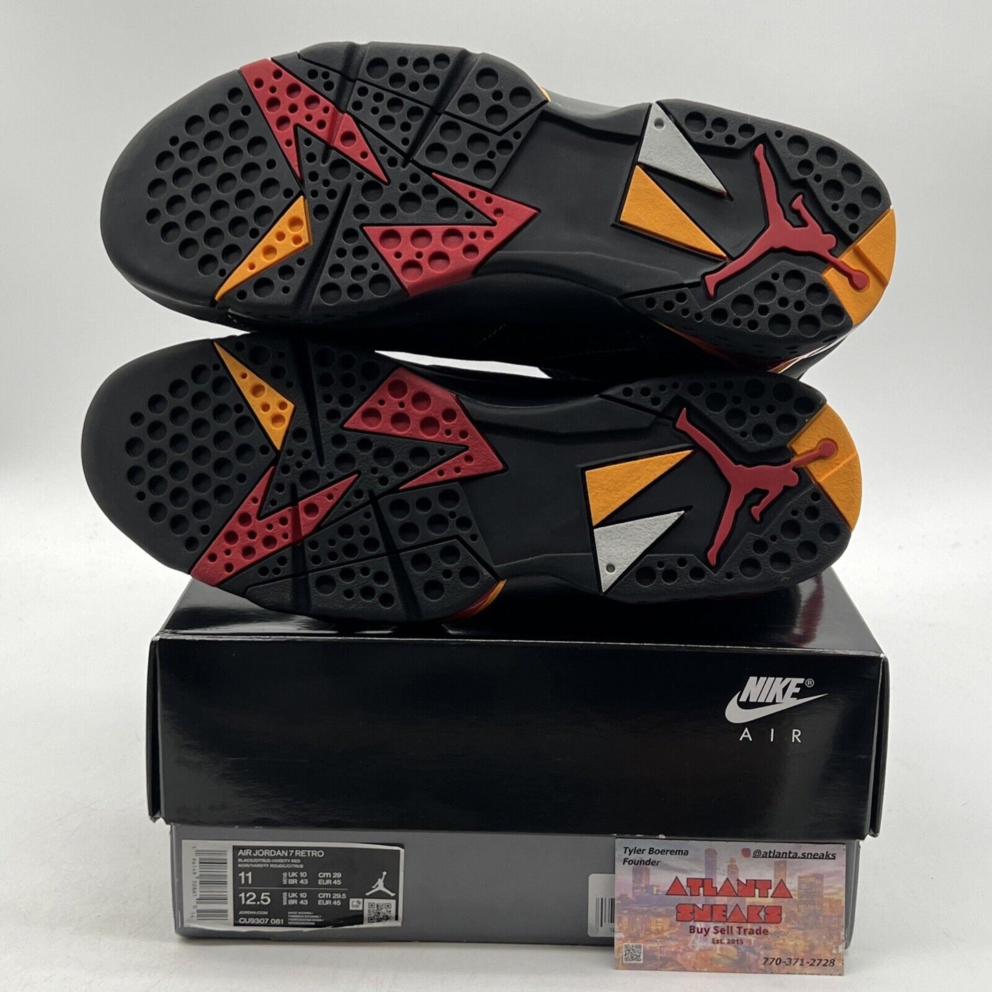 Size 11 - Jordan 7 Retro Citrus Red Yellow Suede Black (CU9307-081)