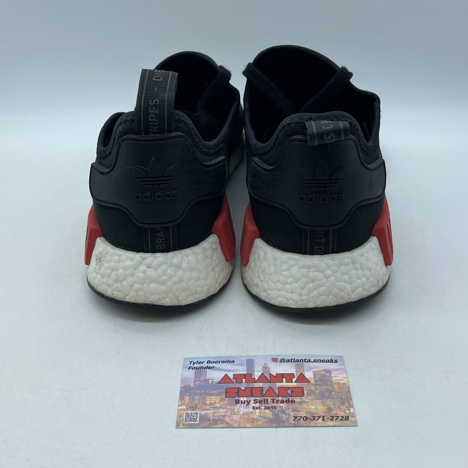 Size 11.5 - adidas NMD_R1 Bred Red White Black Suede Leather (BB1969)