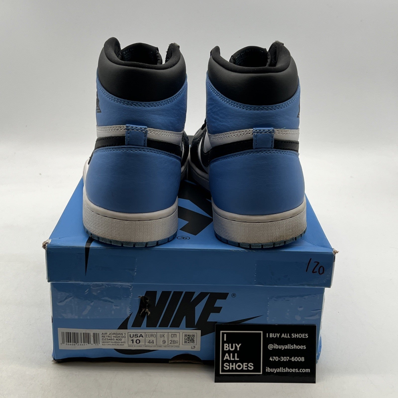 Size 10 - Air Jordan 1 Retro OG High UNC Toe (DZ5485-400)