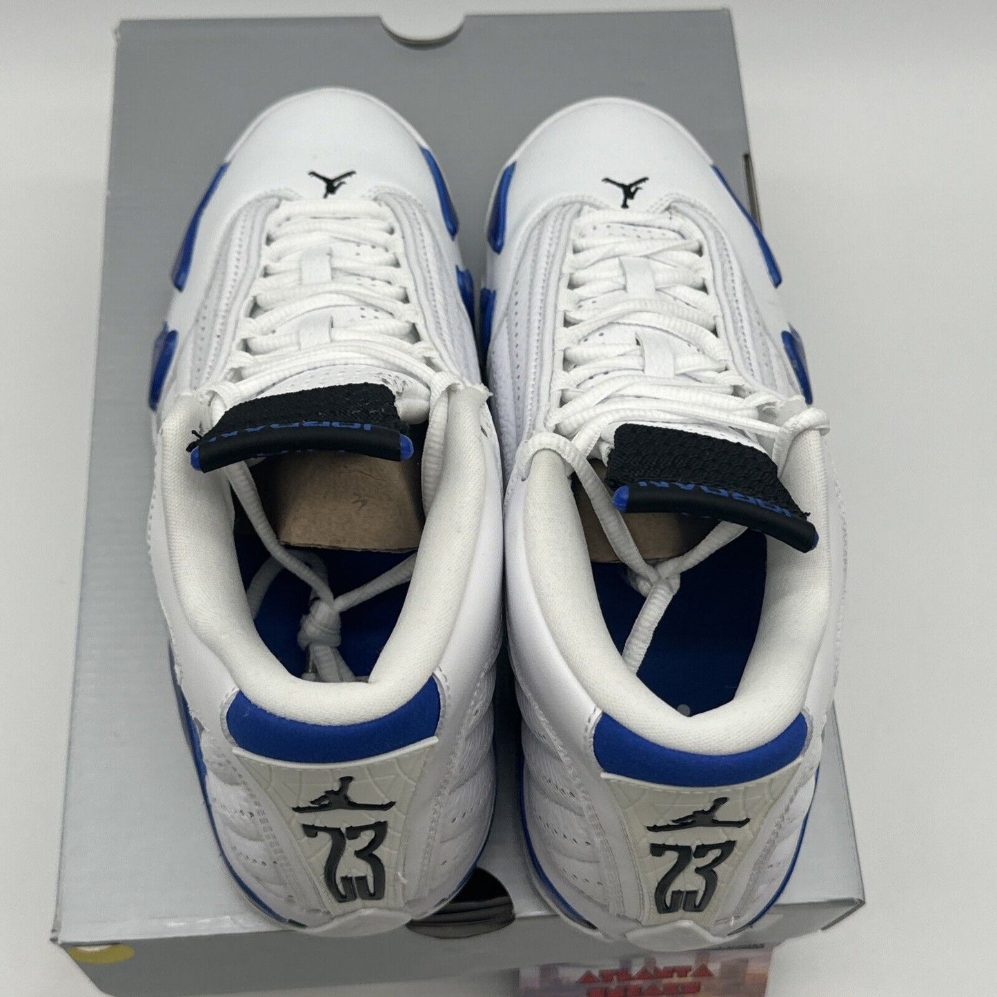 Size 8 - Jordan 14 Retro Hyper Royal 2020 White Leather Royal Blue Metallic Mids