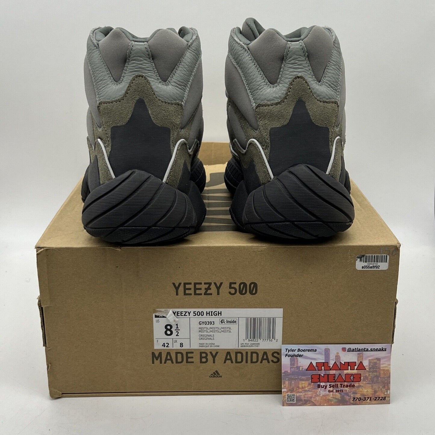 Size 8.5 - adidas Yeezy 500 High Mist Grey (GY0393)