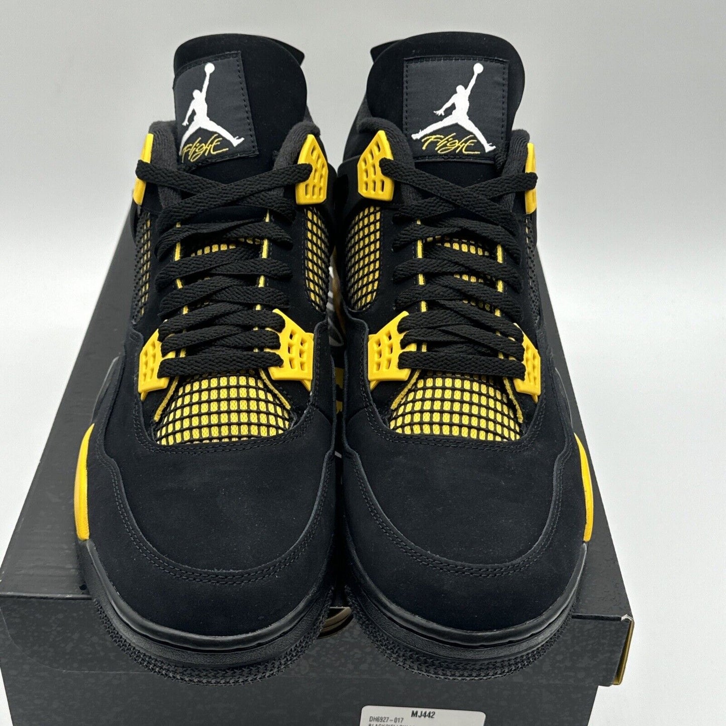 Nike Air Jordan 4 Retro Thunder 2023 Mens 14 DH6927-017 Black Yellow In Hand