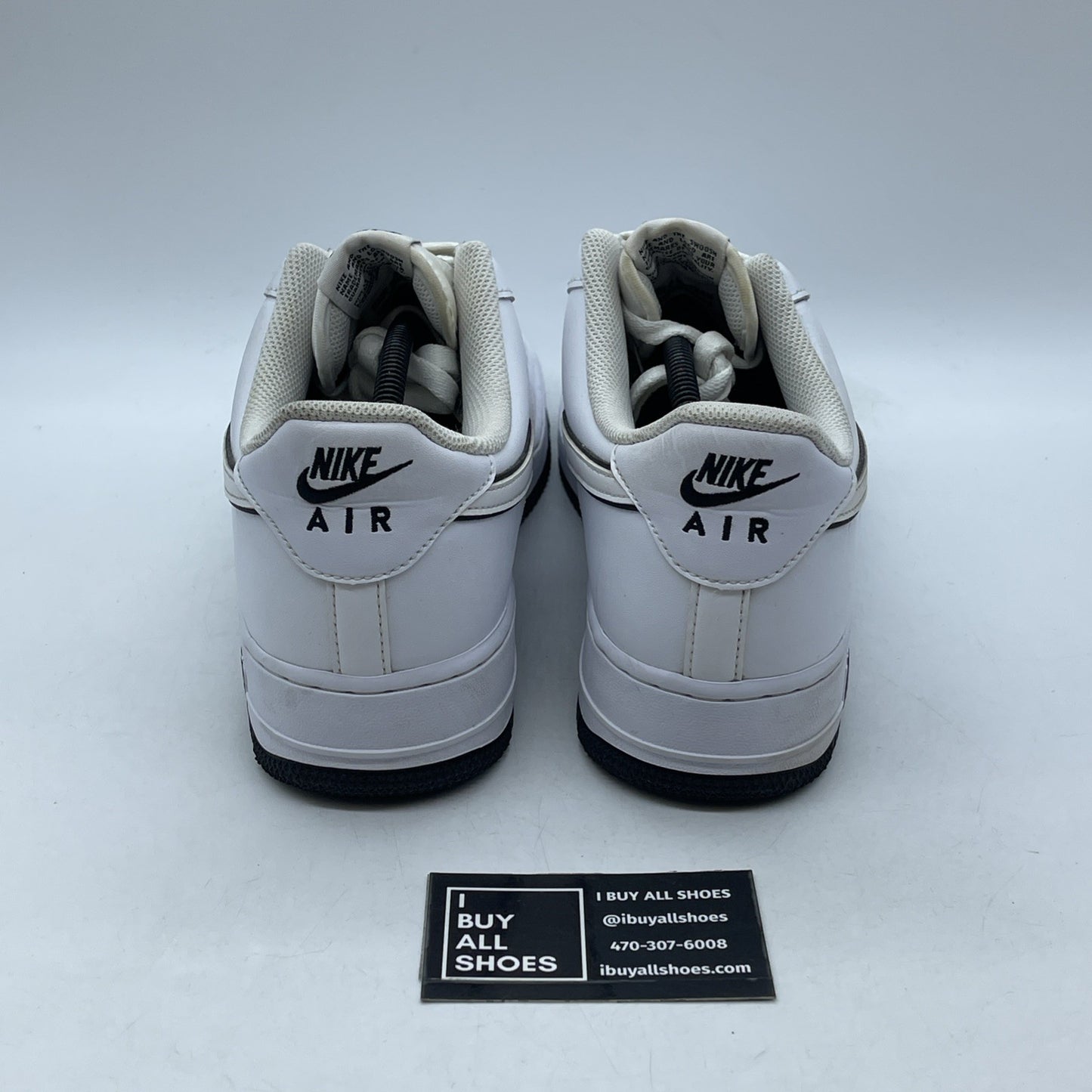 Size 12 - Nike Air Force 1 '07 White Black Outline (DV0788-103)