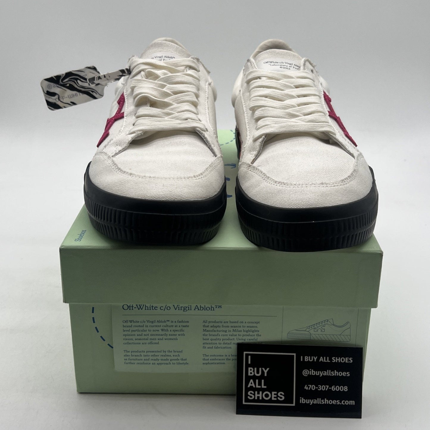 Size 42 - Womens Off-White Vulcanized Canvas Low White Casual Shoes Sneakers