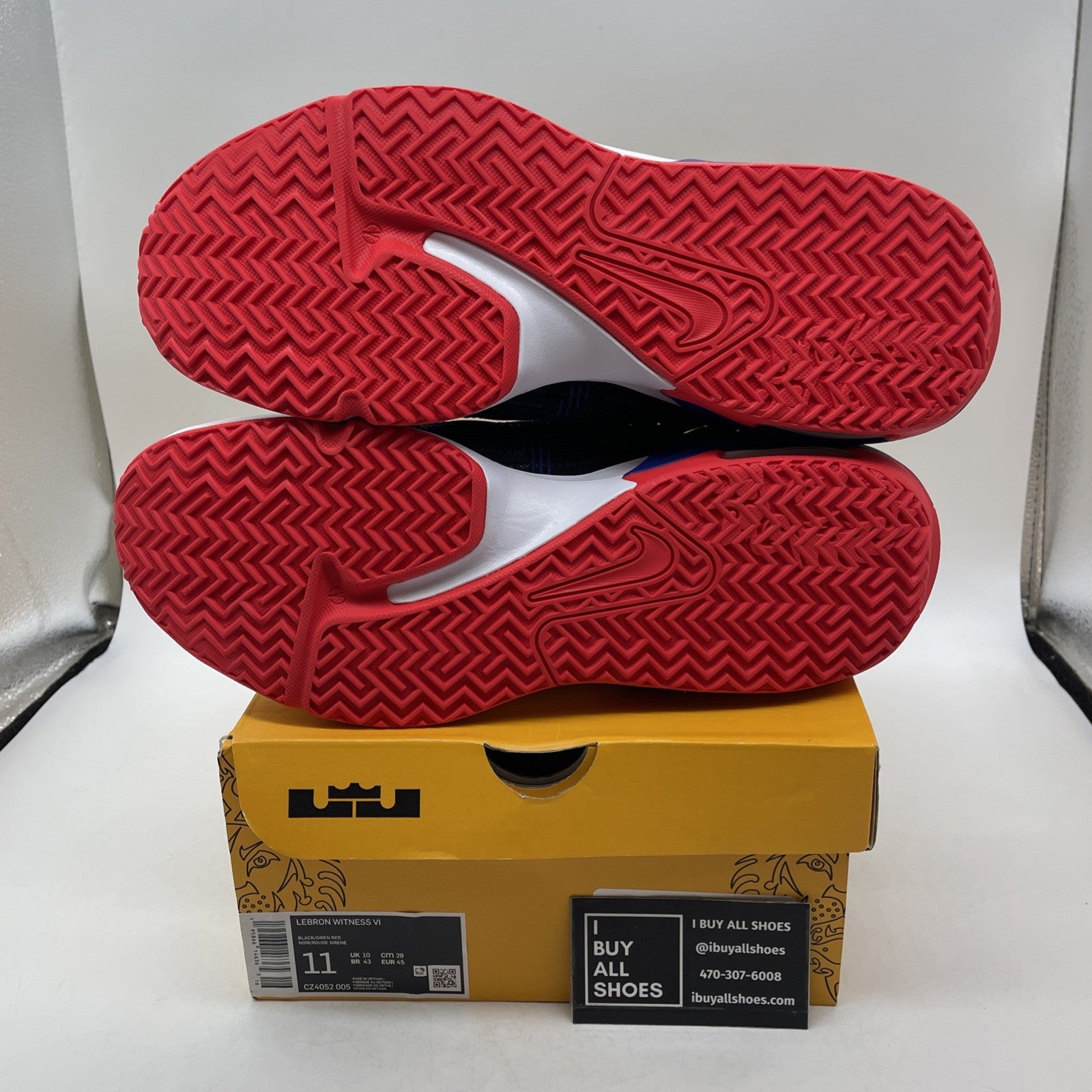 Size 11 - Nike LeBron Witness 6 Black Deep Royal Blue (CZ4052-005)