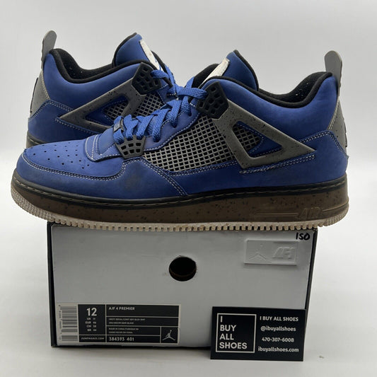 Size 12 - Air Jordan Fusion 4 Premier Varsity Royal Cement (384393-401)