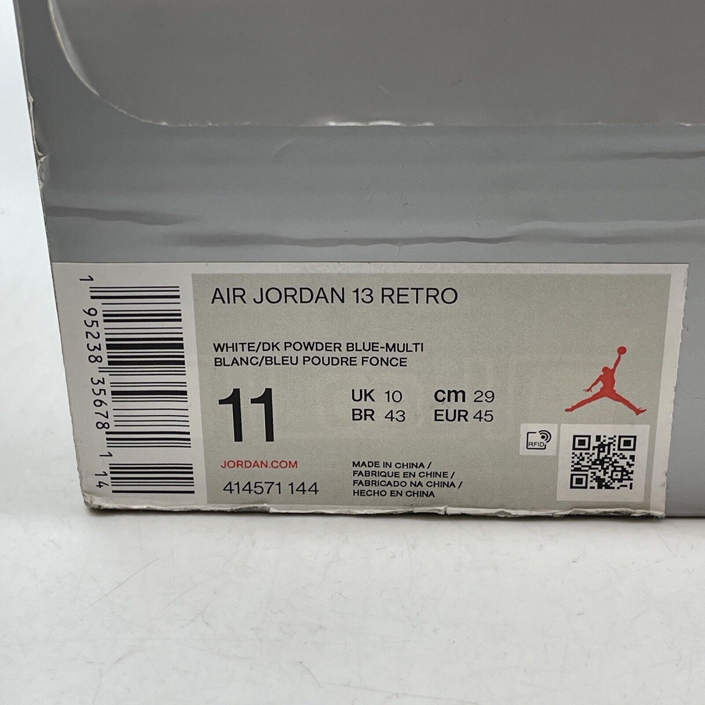 Size 11 - Jordan 13 Retro Obsidian Blue Suede White Leather (414571-144)