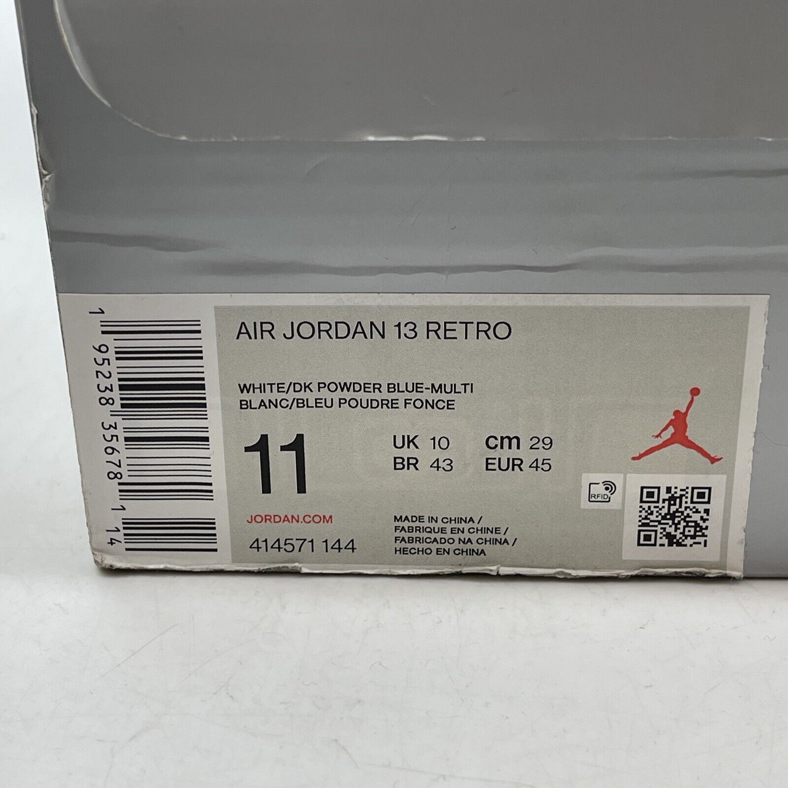 Size 11 - Jordan 13 Retro Obsidian Blue Suede White Leather (414571-144)