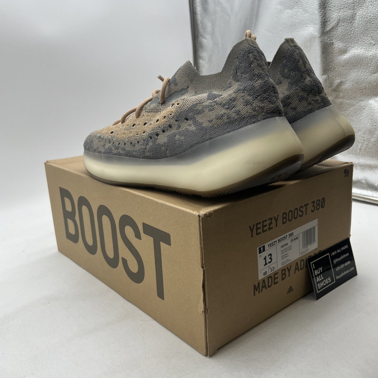Size 13 - adidas Yeezy Boost 380 Mist Non-Reflective (FX9764)