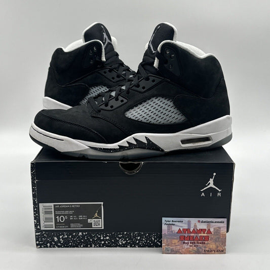 Size 10.5 - Jordan 5 Retro Mid Oreo White Black Suede Icy Soles With Box OG Colo