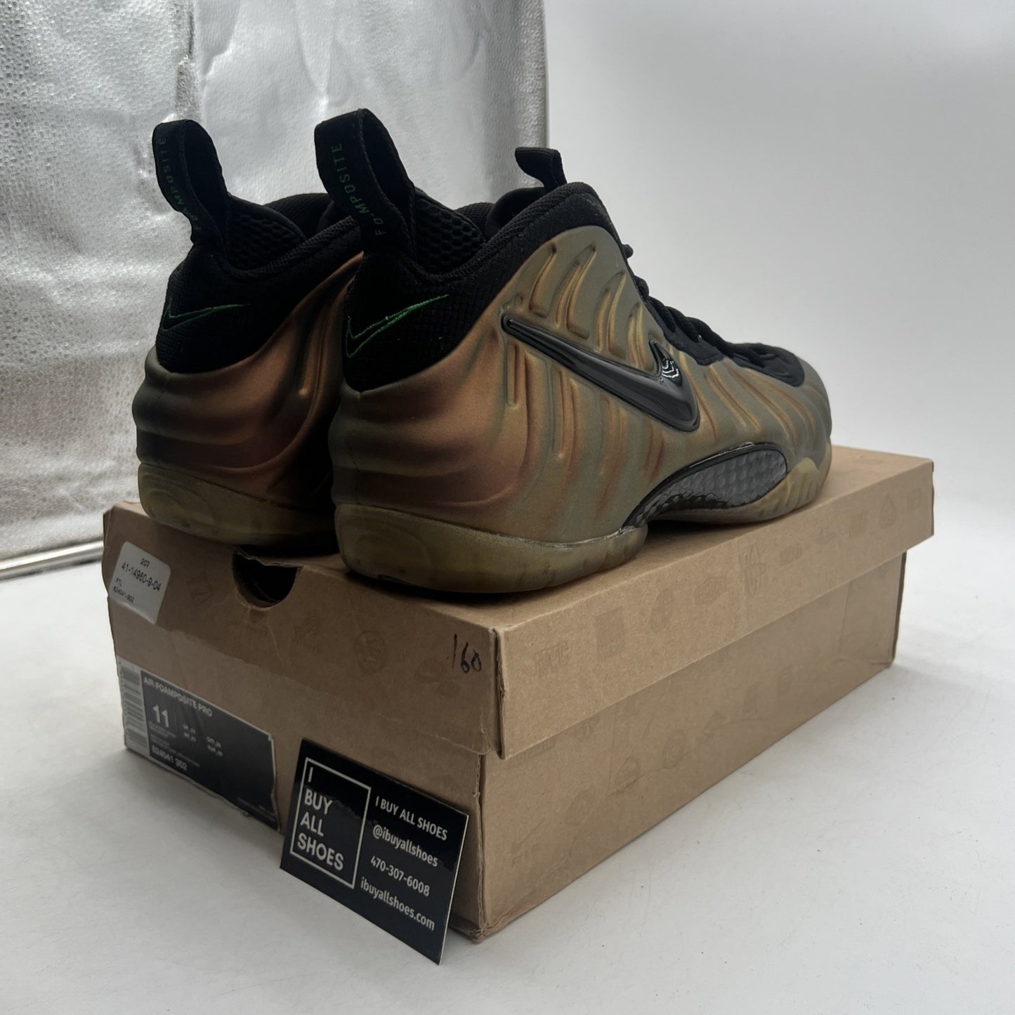 Size 11 - Nike Foamposite Pro Gym Green (624041-302)