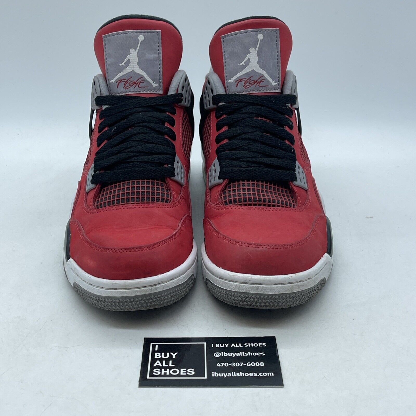 Size 8.5 - Jordan 4 Retro Toro Bravo 2013 Red Black White Leather (308497-603)