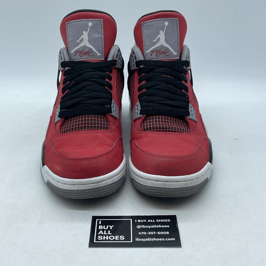 Size 8.5 - Jordan 4 Retro Toro Bravo 2013 Red Black White Leather (308497-603)