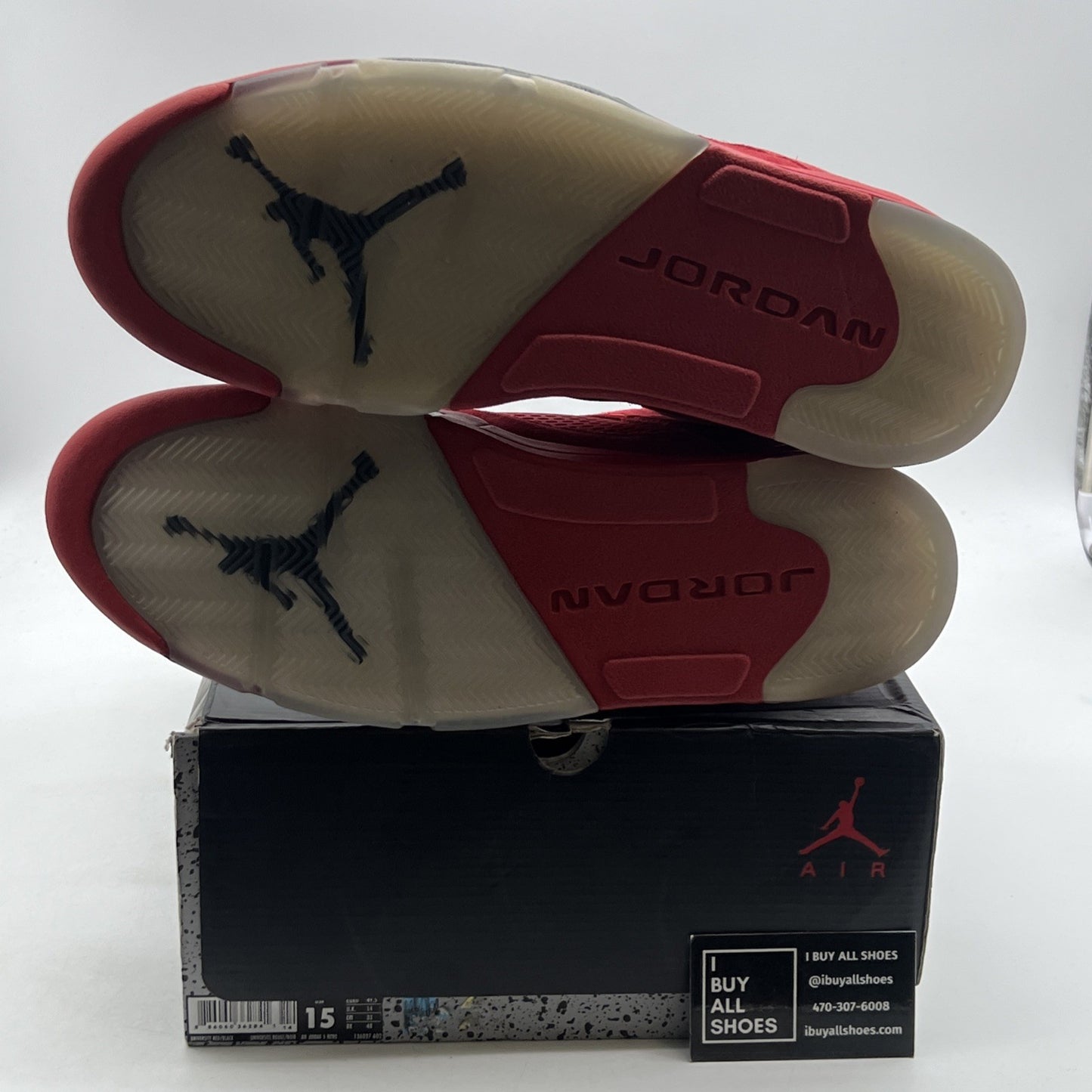 Size 15 - Air Jordan 5 Retro Red Suede (136027-602)