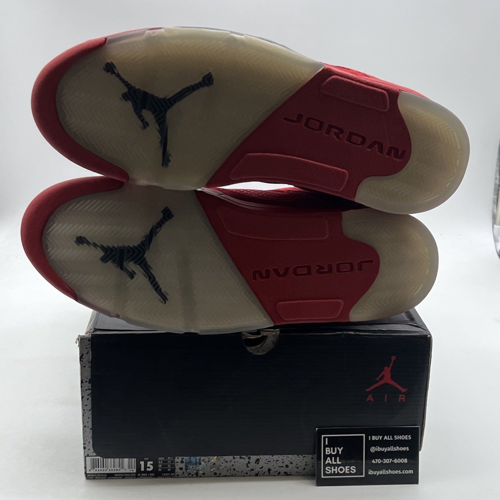 Size 15 - Air Jordan 5 Retro Red Suede (136027-602)